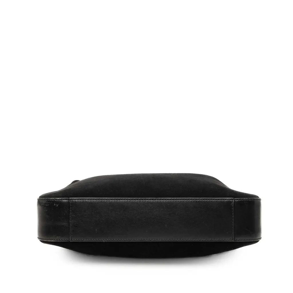 Gucci Suede Shoulder Bag Black Suede Good - Inside View