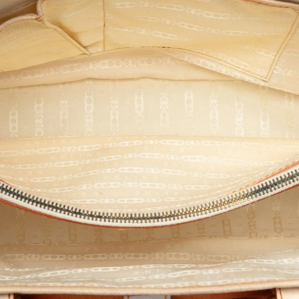 Celine Canvas Boogie Handbag Orange Very good - Model View