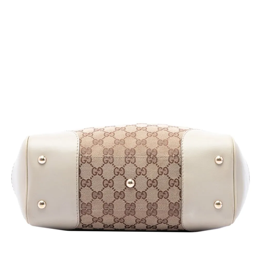Gucci GG Canvas Web Mayfair Tote Beige Canvas Very good - Inside View