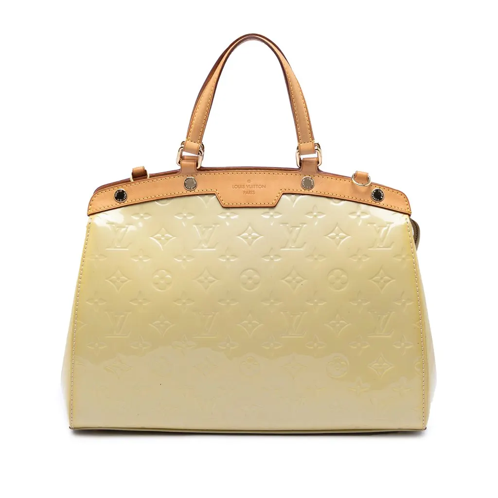 Louis Vuitton Monogram Vernis Brea MM Yellow Leather Very good - Front View