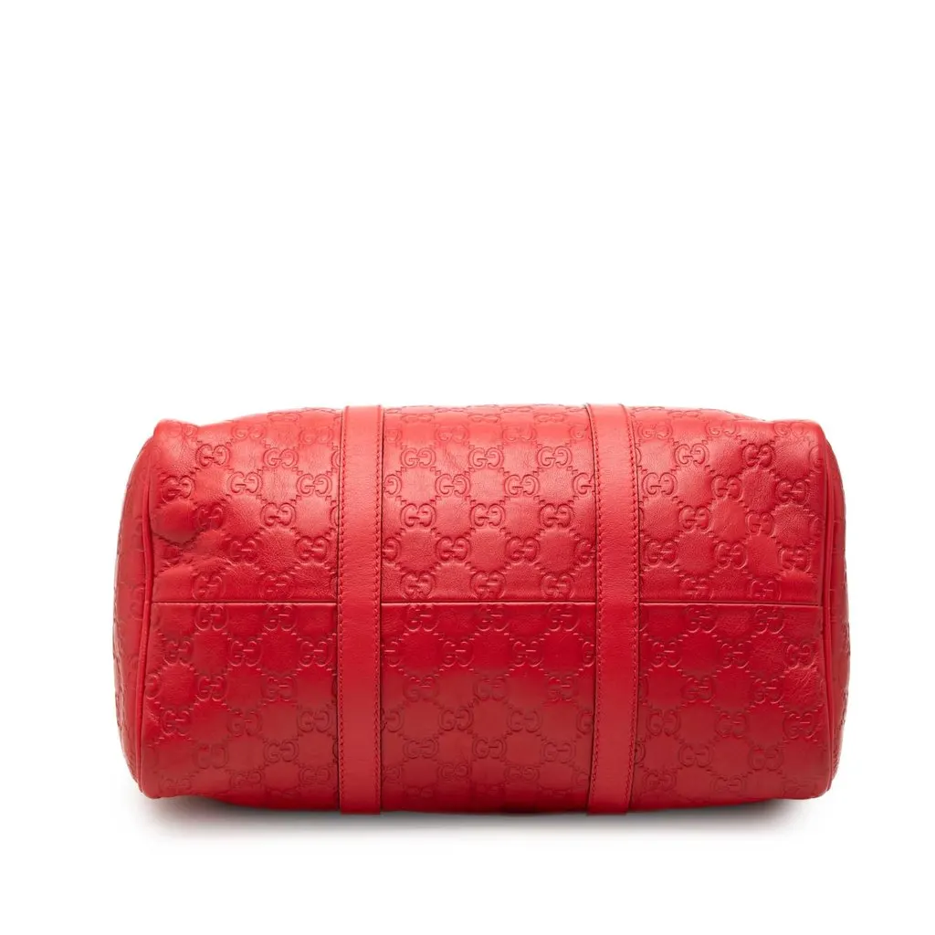 Gucci Medium Guccissima Joy Boston Bag Red Leather Very good - Inside View