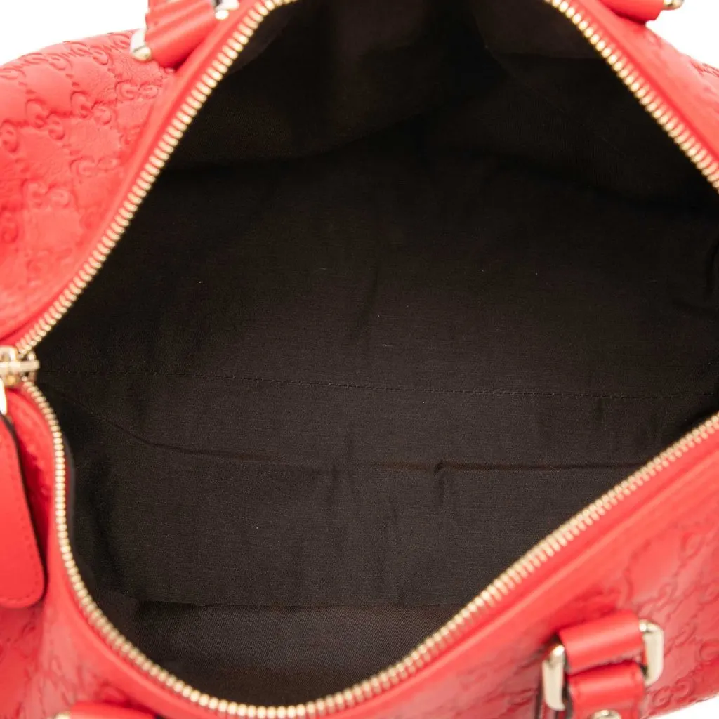 Gucci Medium Guccissima Joy Boston Bag Red Leather Very good - Model View