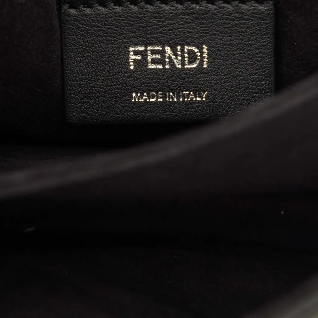 Fendi Small Leather Kan I Crossbody Black Leather Very good - Box View