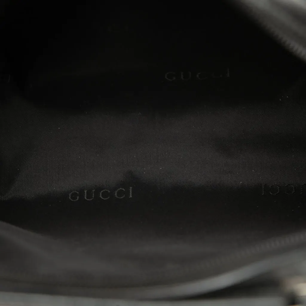 Gucci Grained Calfskin Jackie Handbag Black Leather Very good - Model View