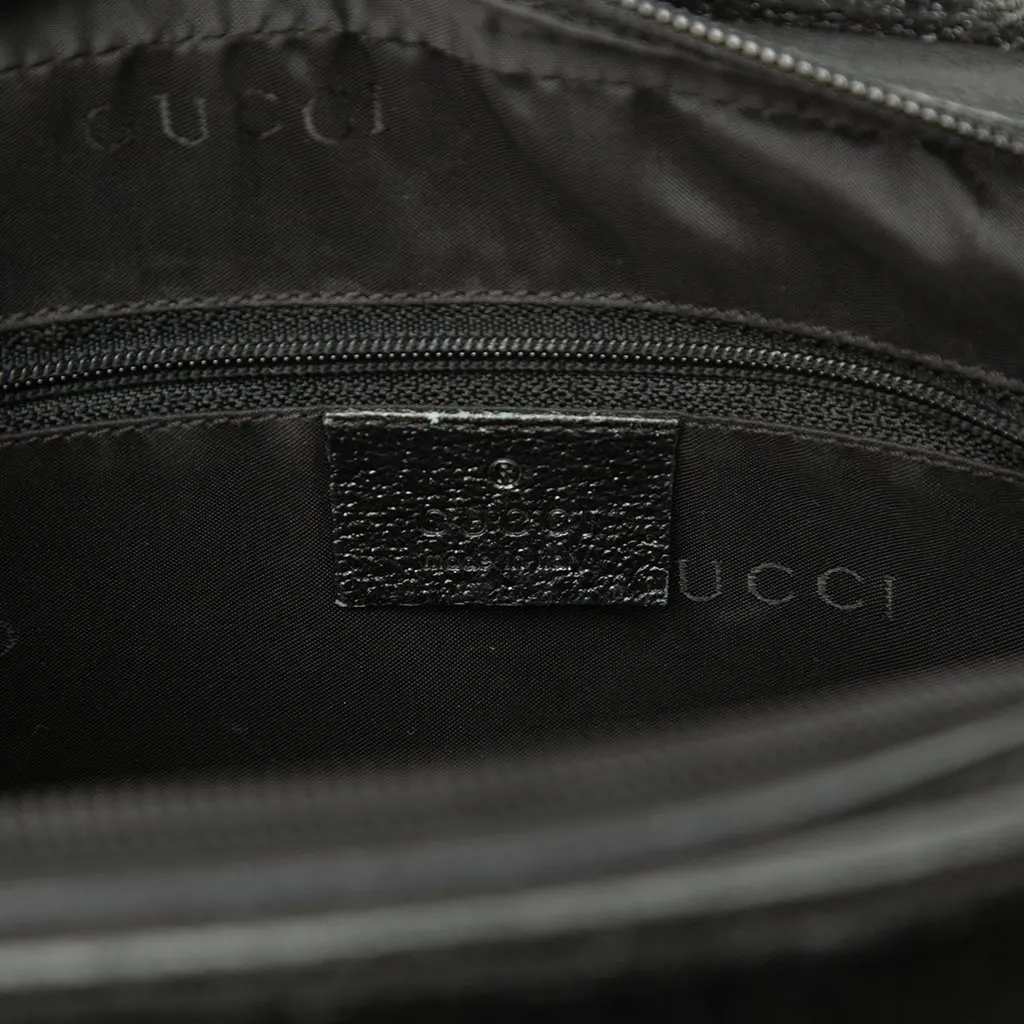 Gucci Grained Calfskin Jackie Handbag Black Leather Very good - Box View