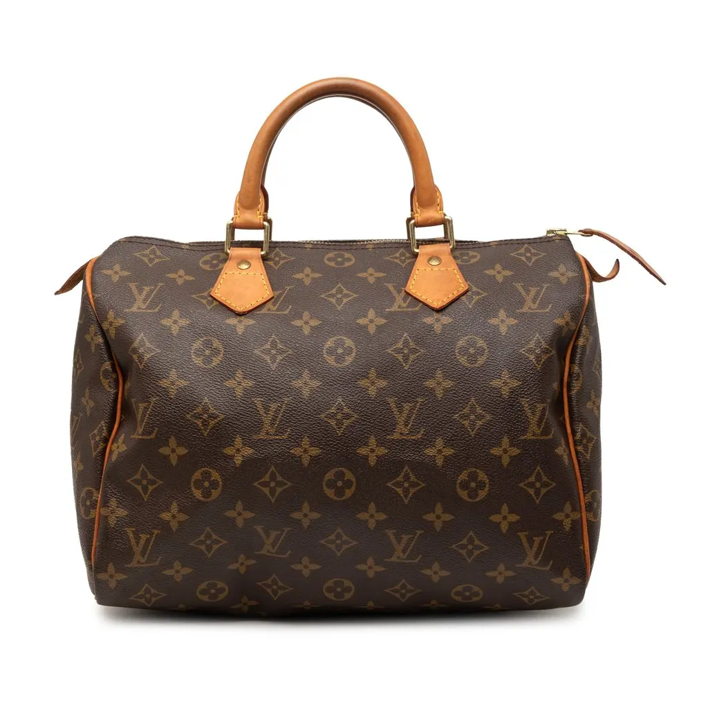 Louis Vuitton Monogram Speedy 30 Brown Good - Front View