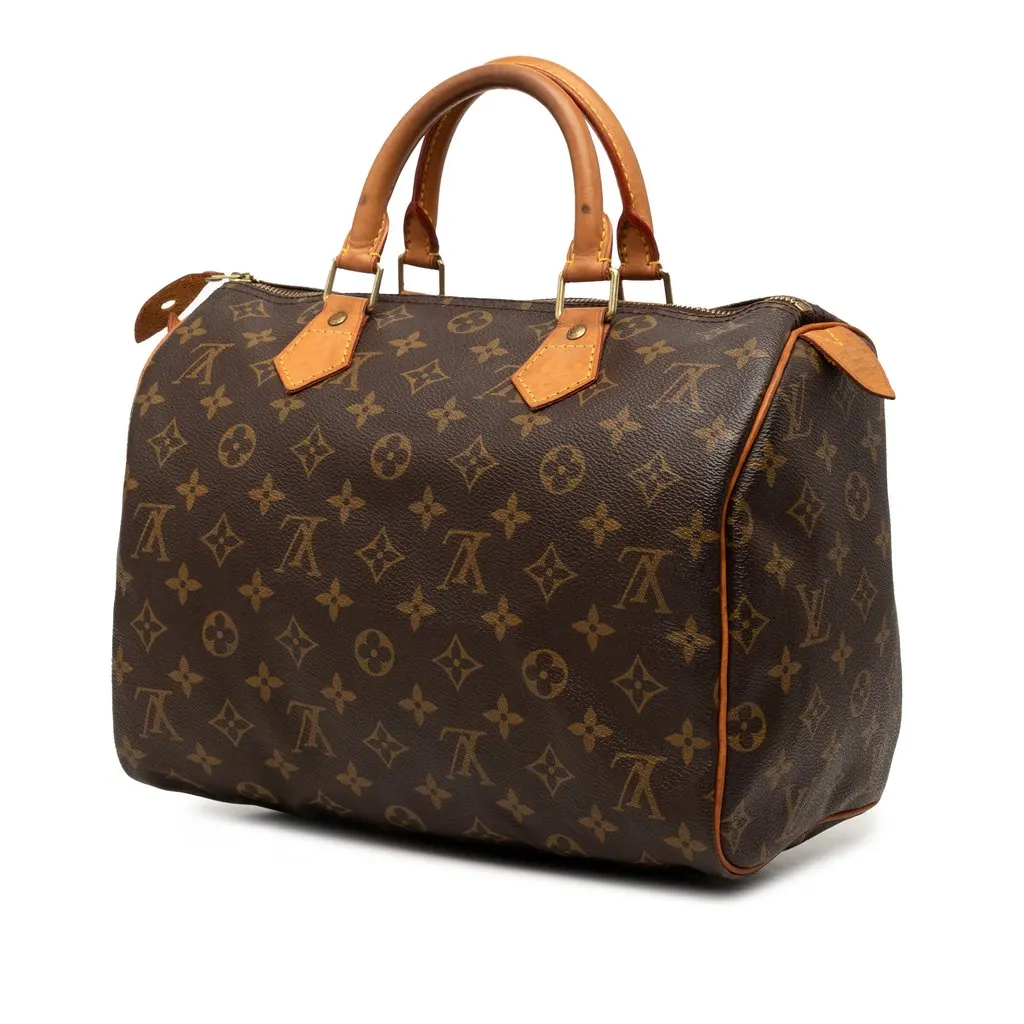 Louis Vuitton Monogram Speedy 30 Brown Good - Back View