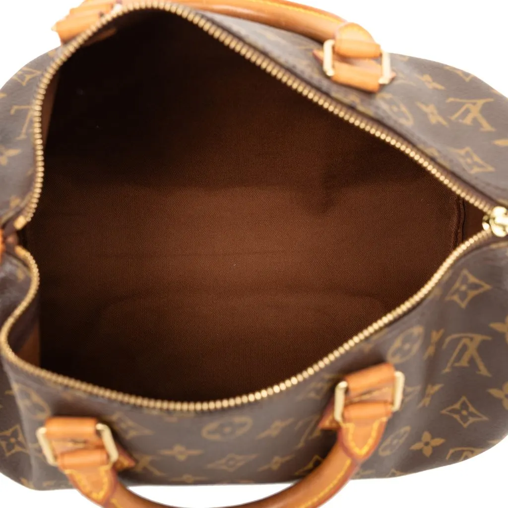Louis Vuitton Monogram Speedy 30 Brown Good - Model View