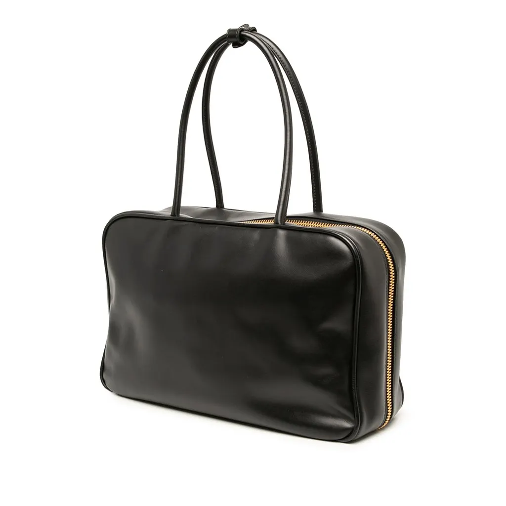Miu Miu Large Soft Calf Softy Beau Top Handle Bag Black Leather Very good - Back View