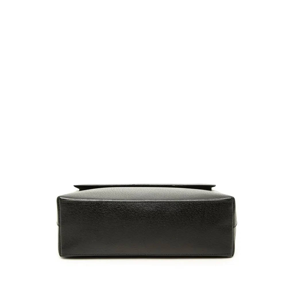 Gucci Calfskin Bamboo Handbag Black Leather Good - Inside View