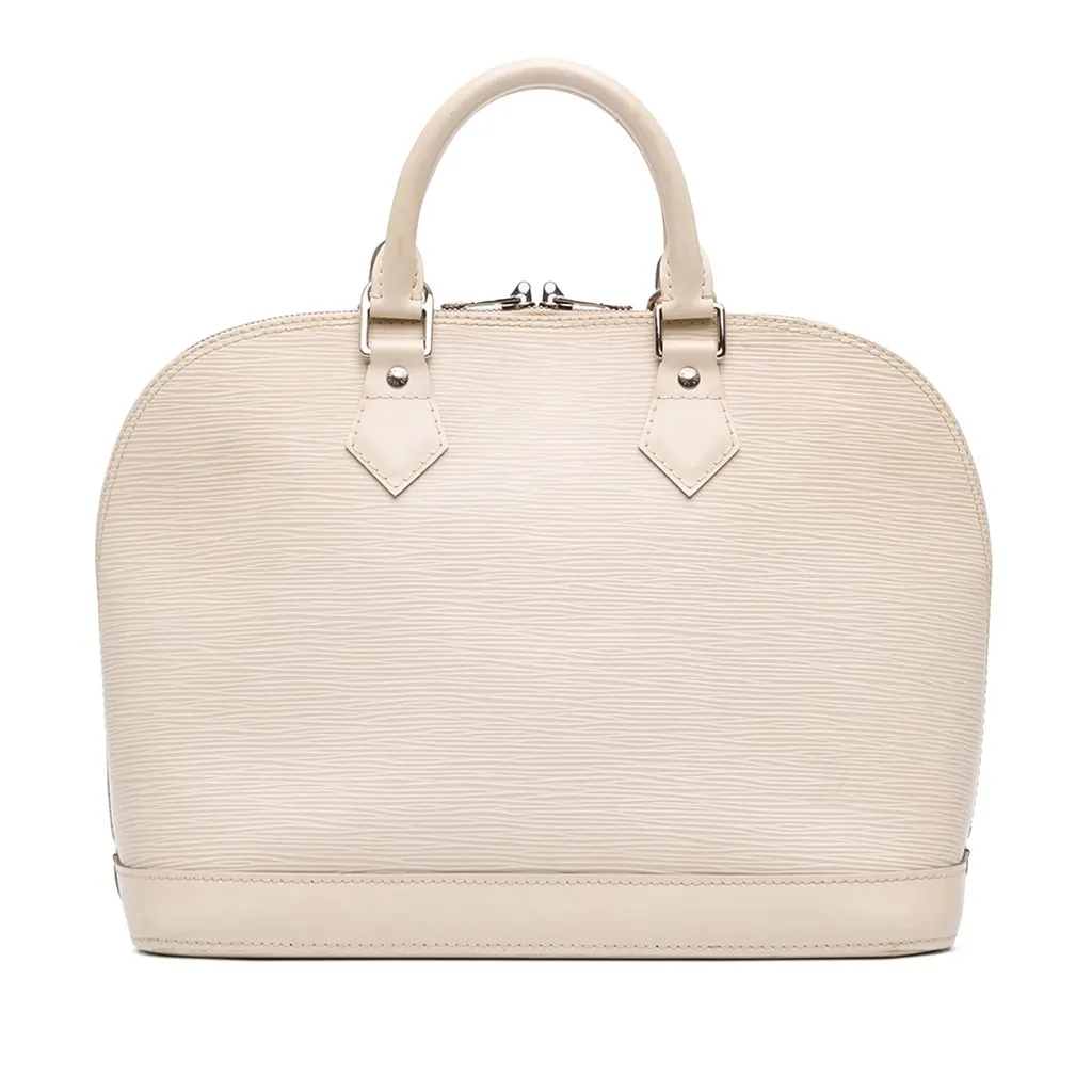 Louis Vuitton Epi Alma PM White Leather Very good - Front View