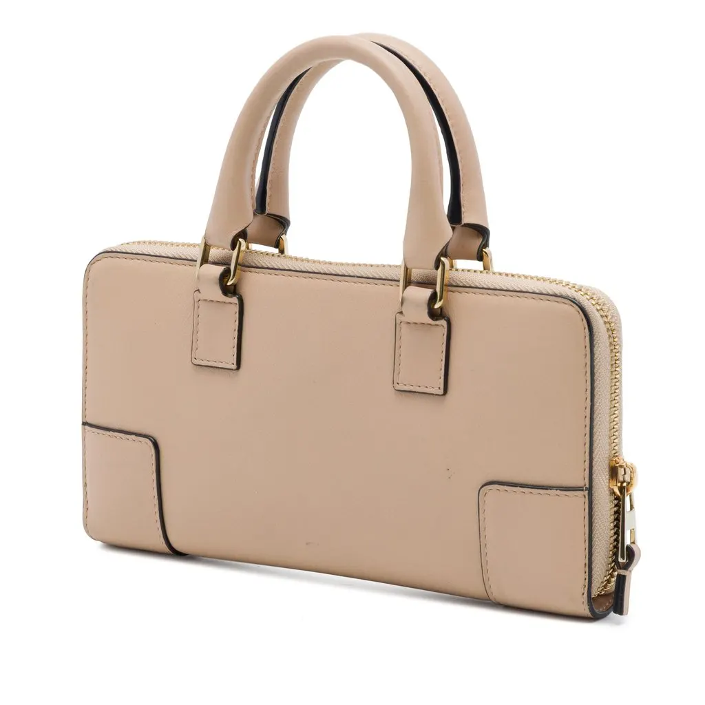 LOEWE Joe Brainard Words Leather Amazona Pouch Beige Leather Very good - Back View