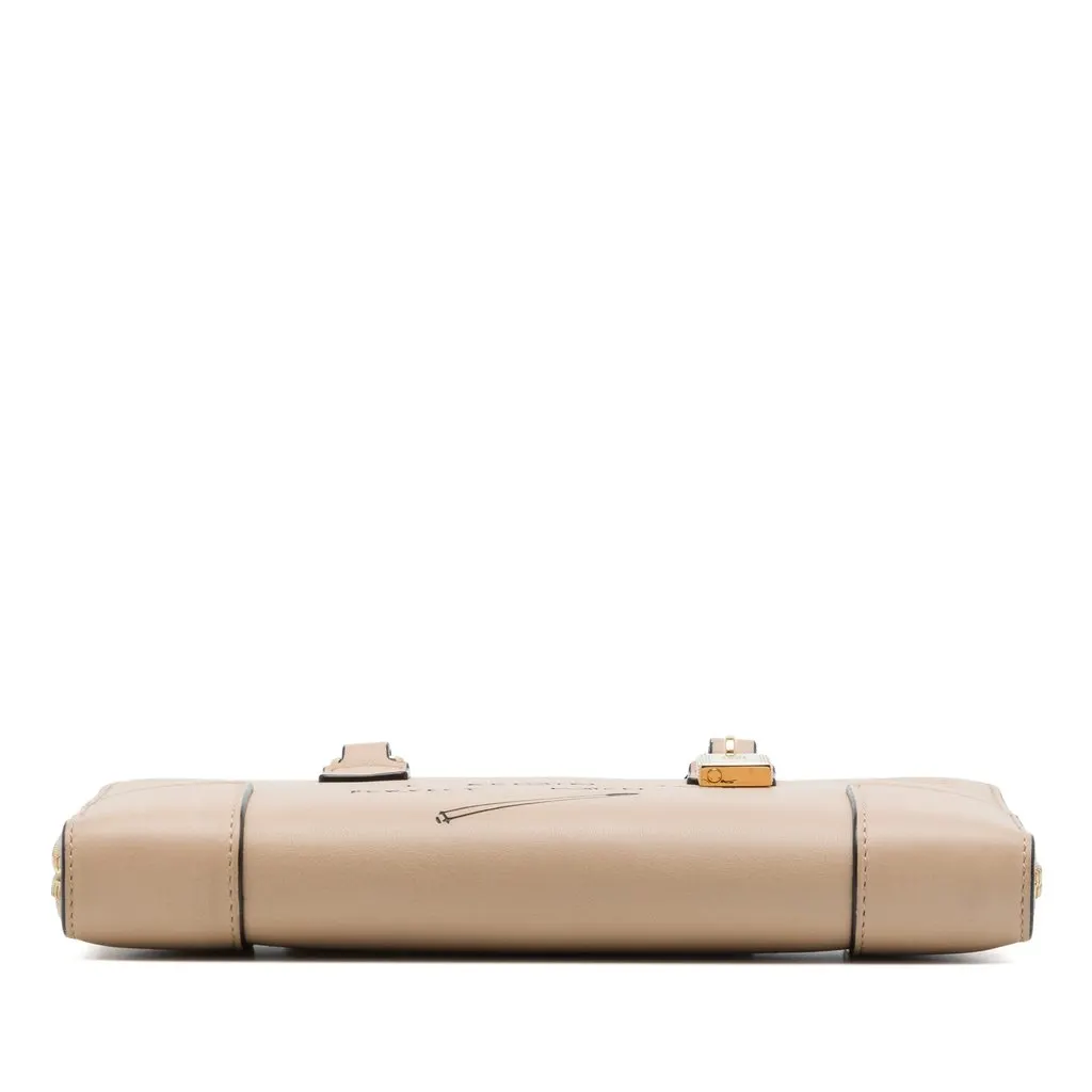 LOEWE Joe Brainard Words Leather Amazona Pouch Beige Leather Very good - Inside View