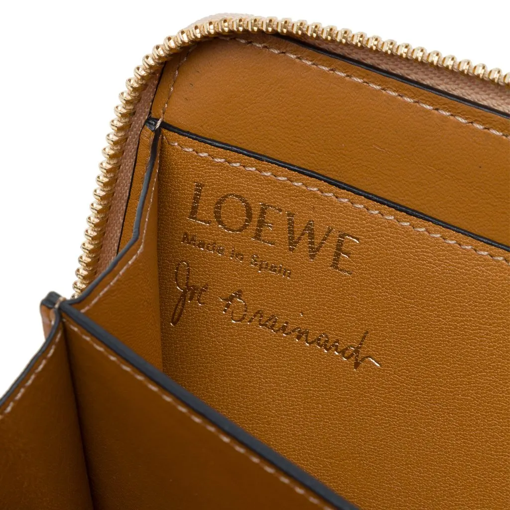 LOEWE Joe Brainard Words Leather Amazona Pouch Beige Leather Very good - Box View