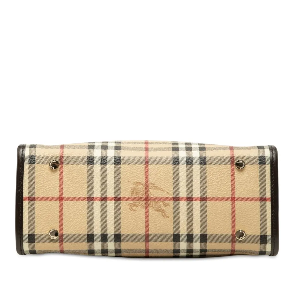 Burberry Haymarket Check Coated Canvas Handbag Beige Canvas Very good - Inside View