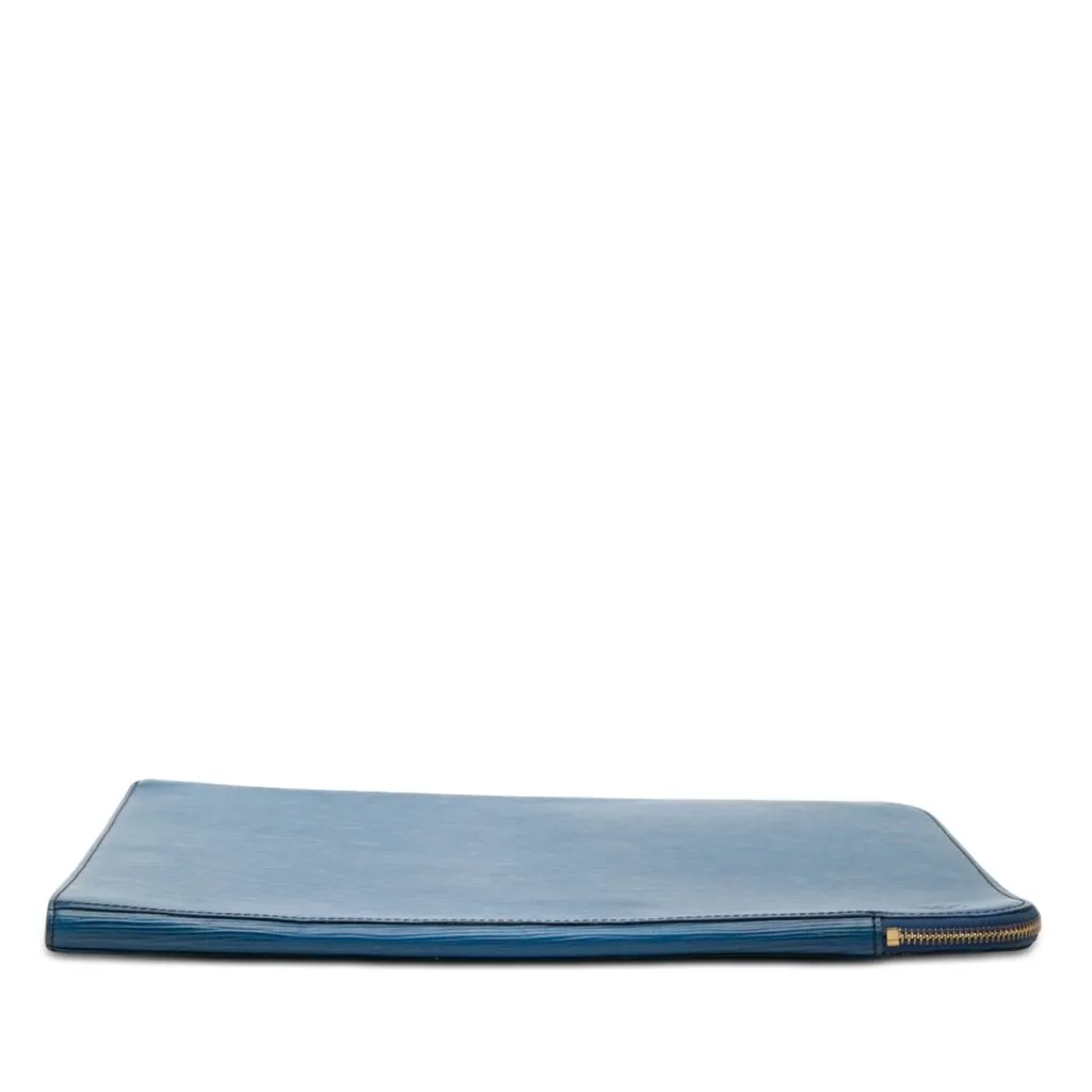 Louis Vuitton Epi Poche Documents Portfolio Blue Leather Very good - Inside View