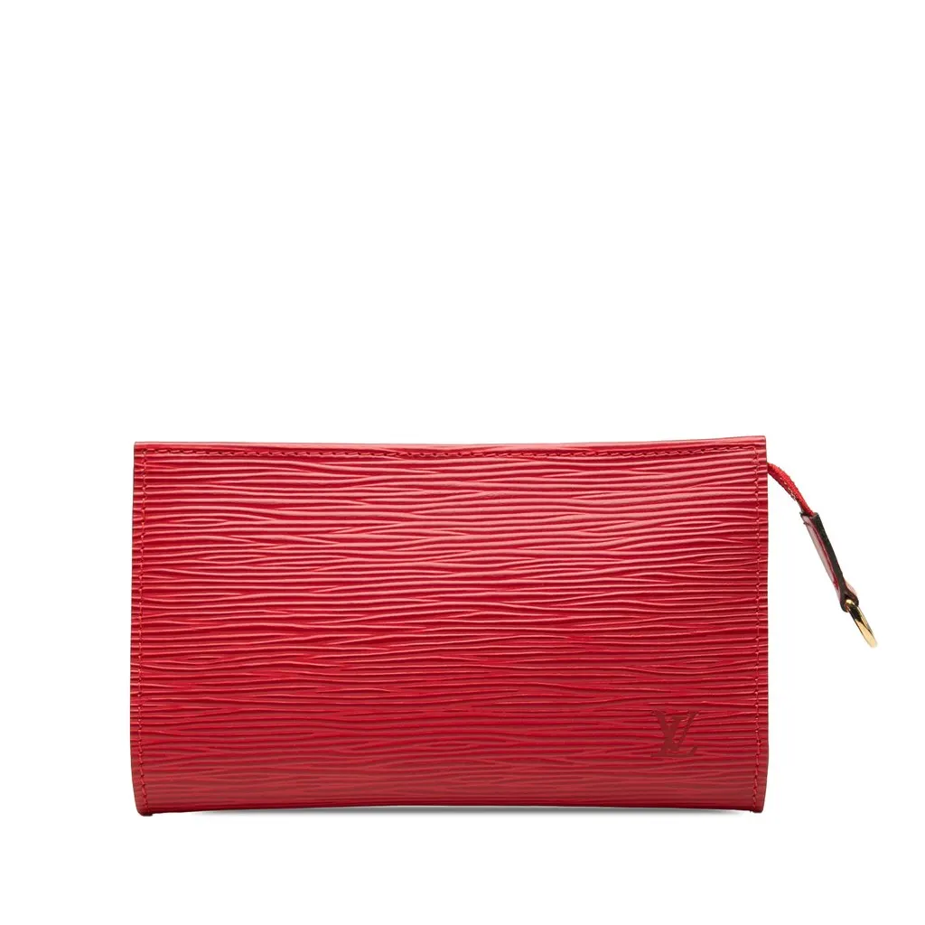 Louis Vuitton Epi Bucket PM Pouch Red Leather Very good - Front View