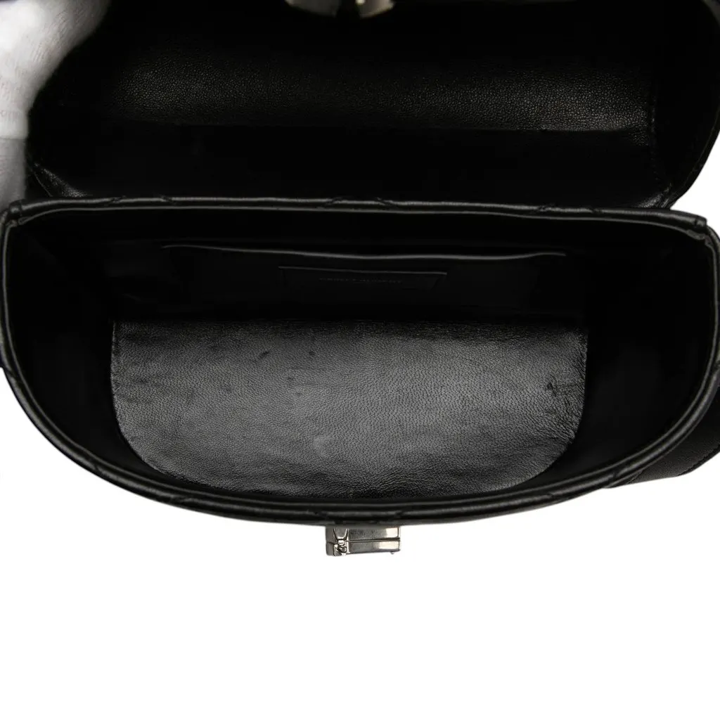 Saint Laurent Quilted Lambskin Monogram June Box Bag Black Leather Very good - Model View