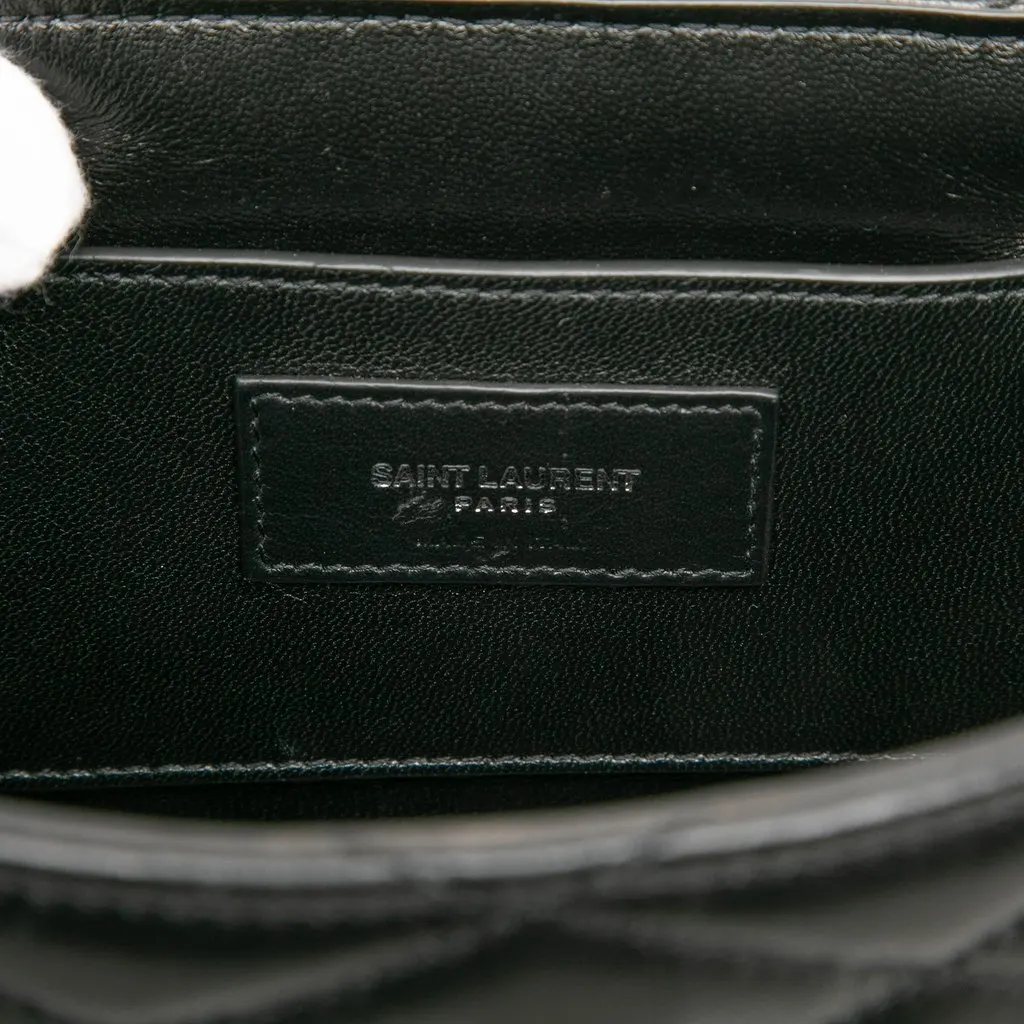 Saint Laurent Quilted Lambskin Monogram June Box Bag Black Leather Very good - Box View
