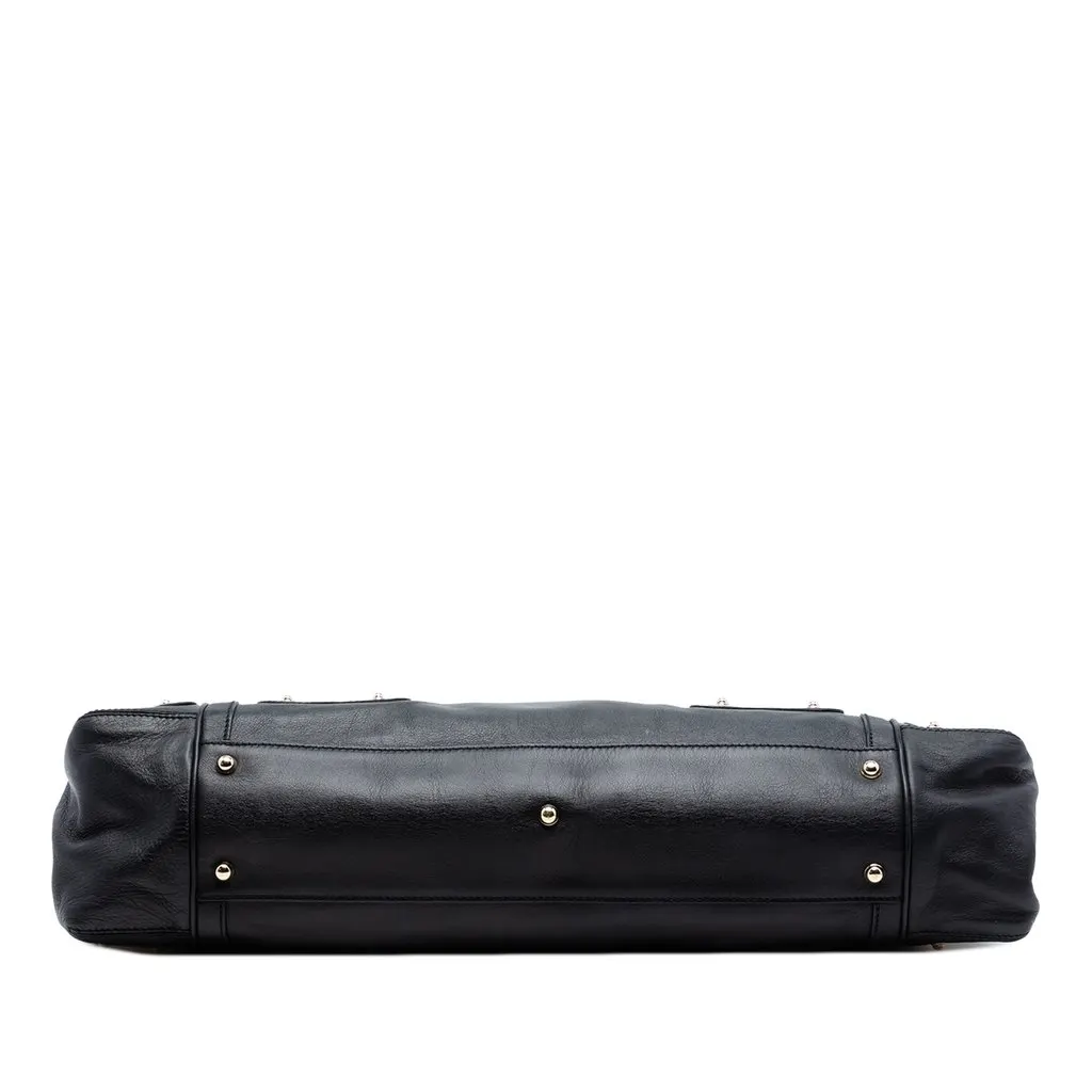 Gucci Medium Leather Bamboo Tassel Race Top Handle Bag Black Leather Very good - Inside View