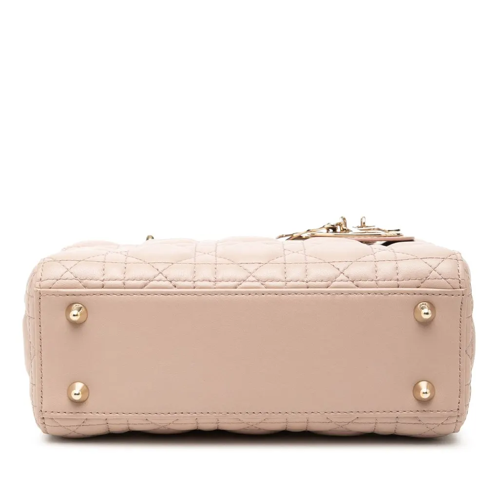 Dior Small Lambskin Cannage My ABCDior Lady Dior Pink Leather Very good - Inside View
