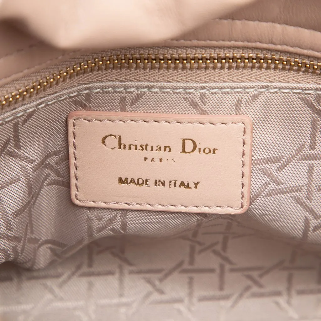 Dior Small Lambskin Cannage My ABCDior Lady Dior Pink Leather Very good - Box View