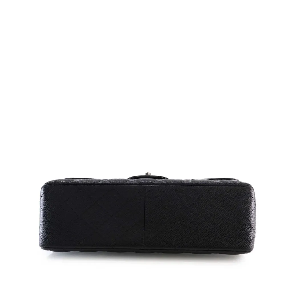 Chanel Jumbo Classic Caviar Double Flap Black Leather Very good - Box View