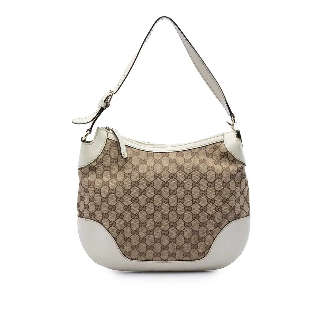 Gucci GG Canvas Charlotte Hobo Beige Canvas Very good - Front View