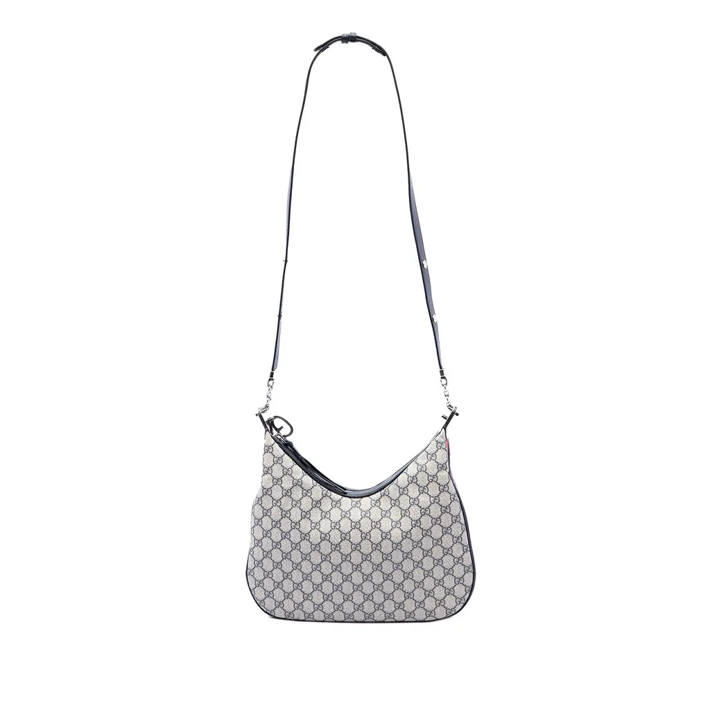 Gucci Large GG Supreme Web Attache Crossbody Beige Very good - Back View