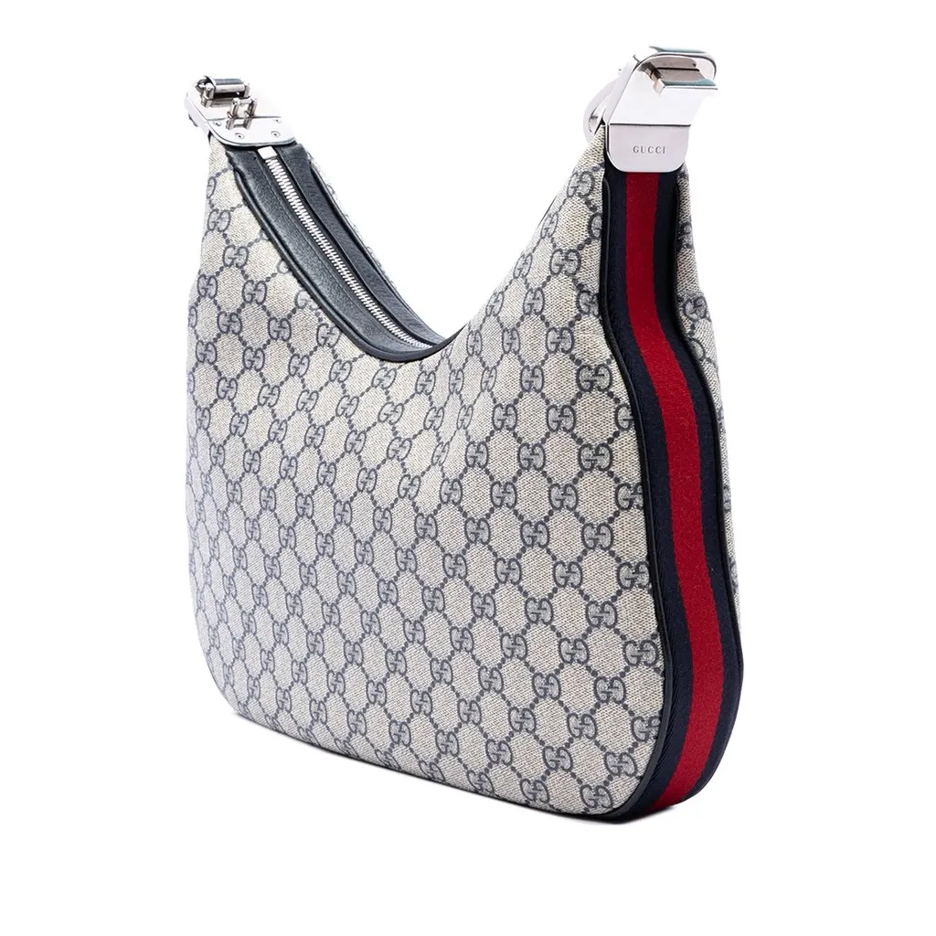 Gucci Large GG Supreme Web Attache Crossbody Beige Very good - Inside View