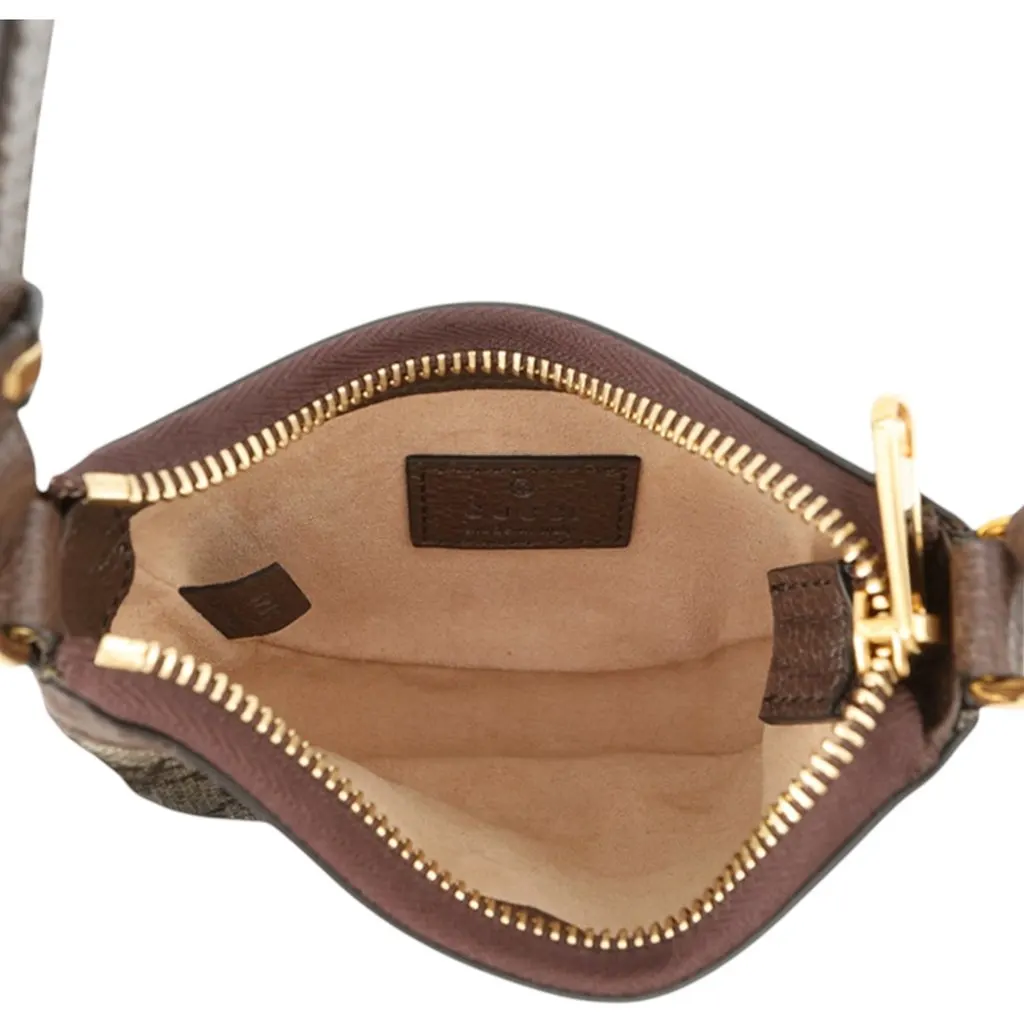 Gucci Mini GG Supreme Web Ophidia Handbag Beige Very good - Model View