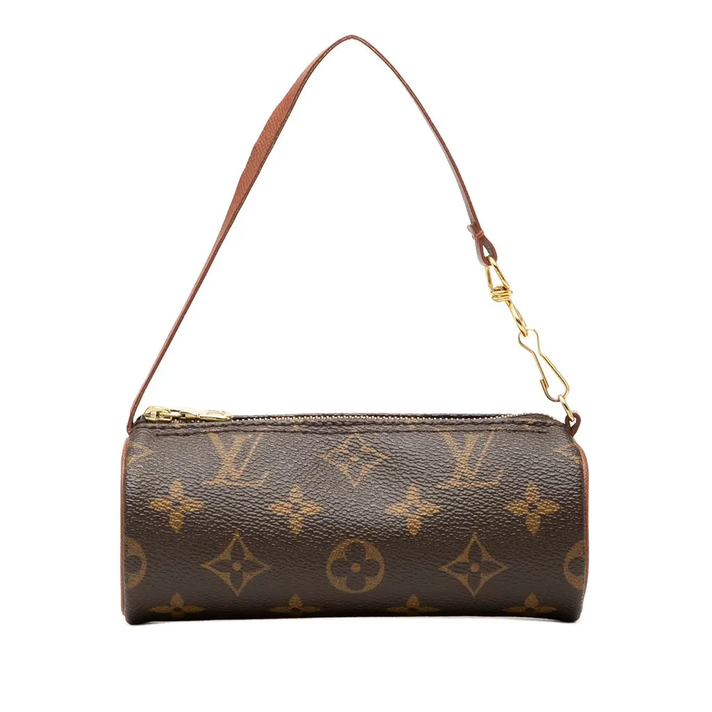 Louis Vuitton Monogram Papillon Pochette Brown Canvas Good - Front View