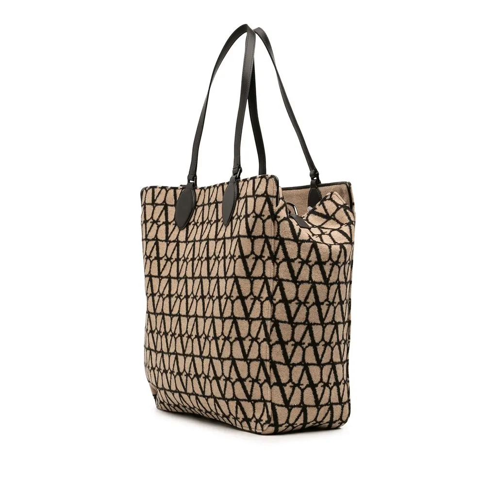 Valentino Toile Iconographe Reversible Tote Beige Canvas Good - Back View