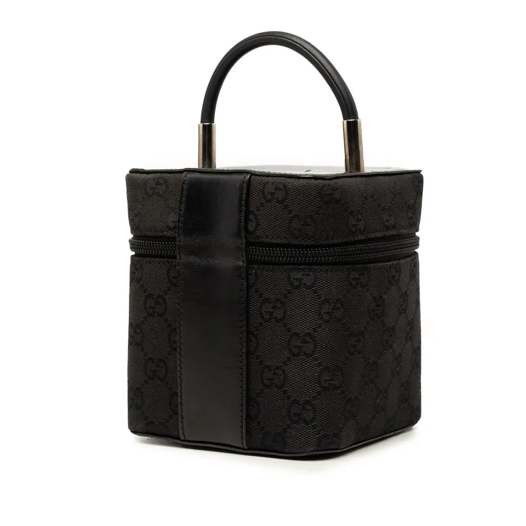 Gucci Mini GG Canvas Vanity Bag Black Very good - Back View
