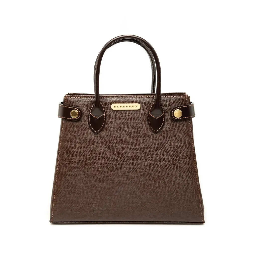 Burberry Leather Handbag Brown Leather Very good - Front View