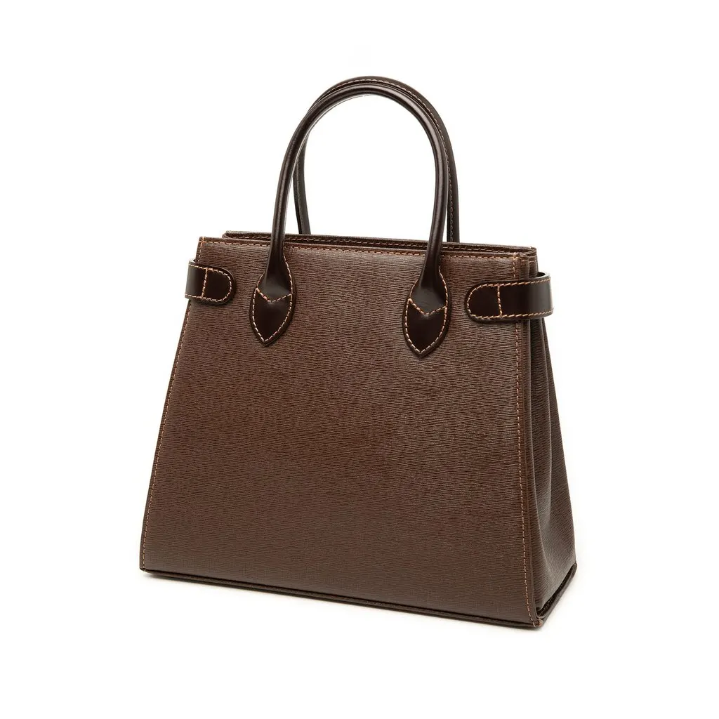 Burberry Leather Handbag Brown Leather Very good - Back View