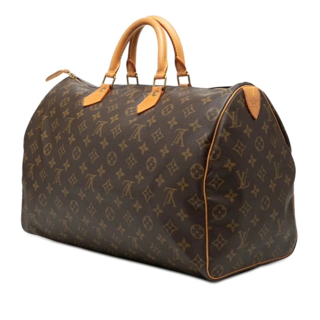 Louis Vuitton Monogram Speedy 40 Brown Good - Back View