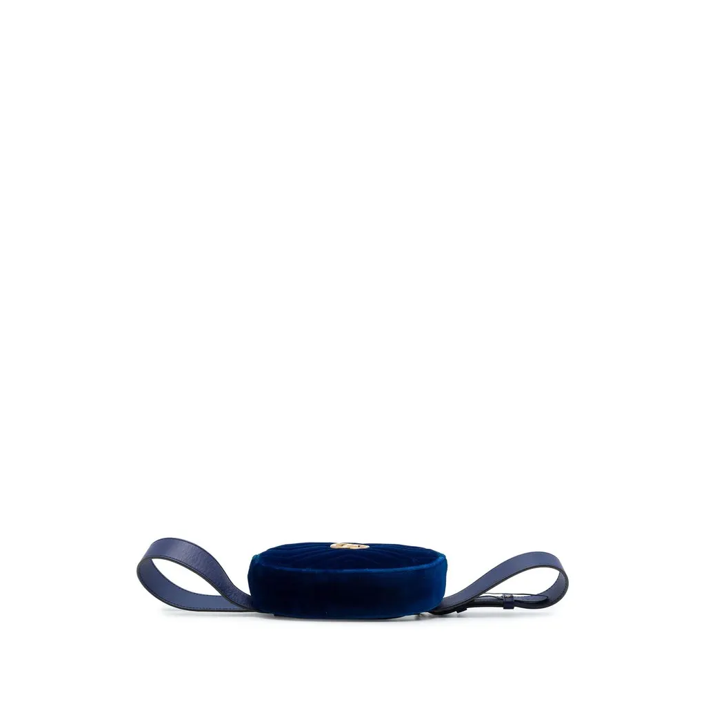 Gucci GG Marmont Matelasse Velvet Belt Bag Blue Velvet Very good - Inside View