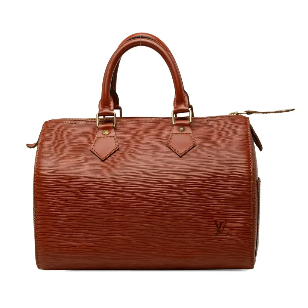 Louis Vuitton Epi Speedy 25 Brown Leather Very good - Front View