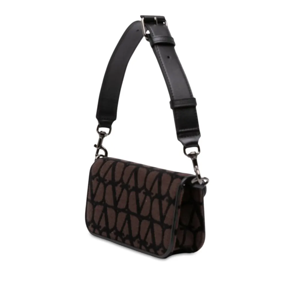 Valentino Small Toile Iconographe VLogo Loco Satchel Brown Never worn - Back View