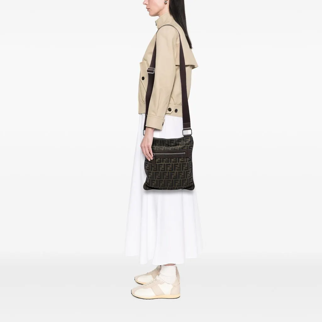 Fendi Zucca Canvas Crossbody Brown Very good - Box View