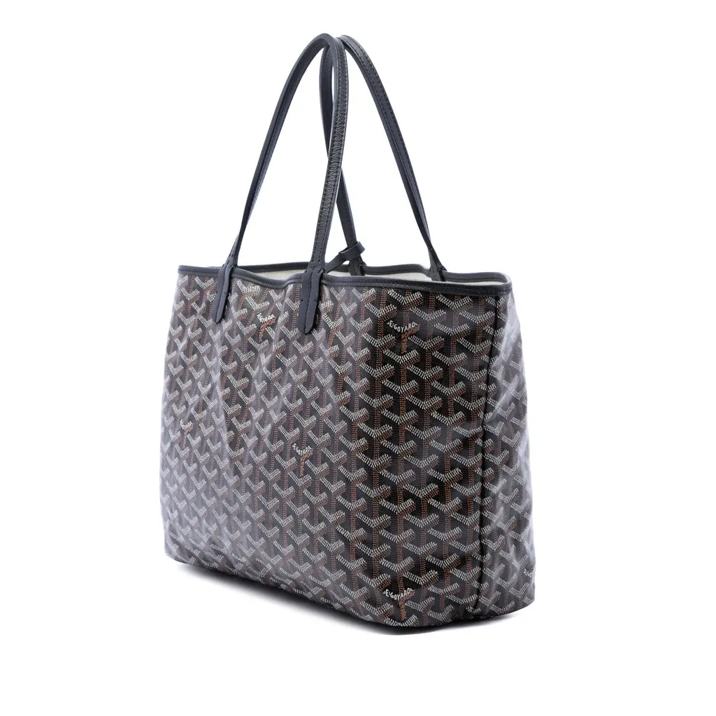 Goyard Goyardine Saint Louis PM Black Canvas Good - Back View