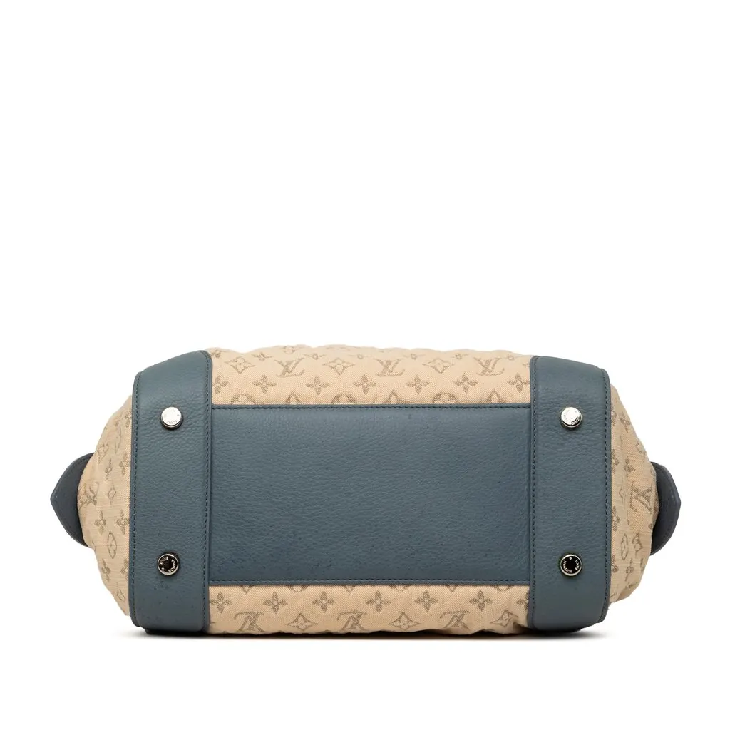 Louis Vuitton Monogram Denim Speedy Round GM Beige Very good - Inside View