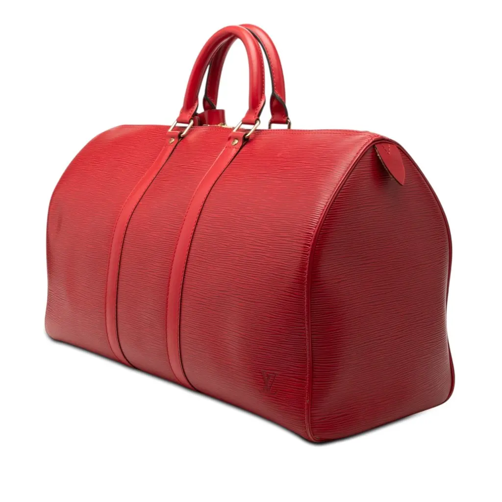 Louis Vuitton Epi Keepall 45 Red Leather Very good - Back View