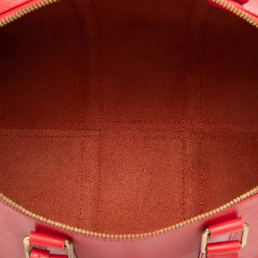 Louis Vuitton Epi Keepall 45 Red Leather Very good - Model View