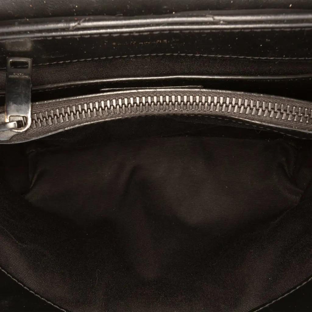 Saint Laurent Small Matelasse Calfskin Monogram Monochrome LouLou Shoulder Bag Black Leather Very good - Model View