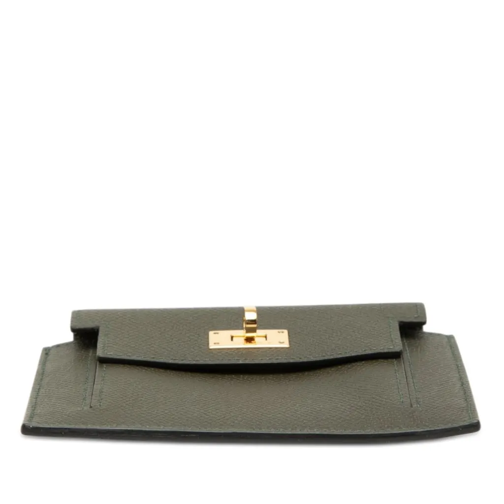 Hermès Kelly Pocket Compact Wallet Green Leather Very good - Inside View