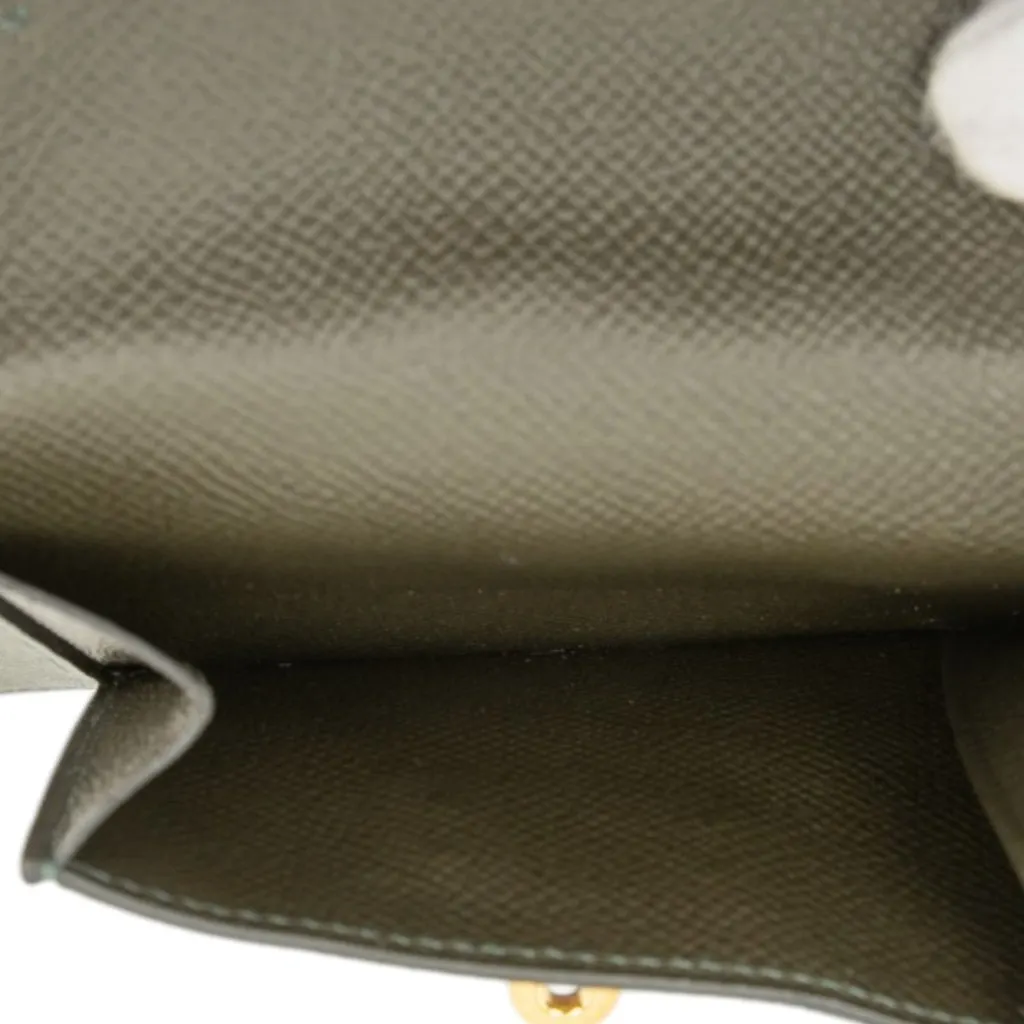 Hermès Kelly Pocket Compact Wallet Green Leather Very good - Model View