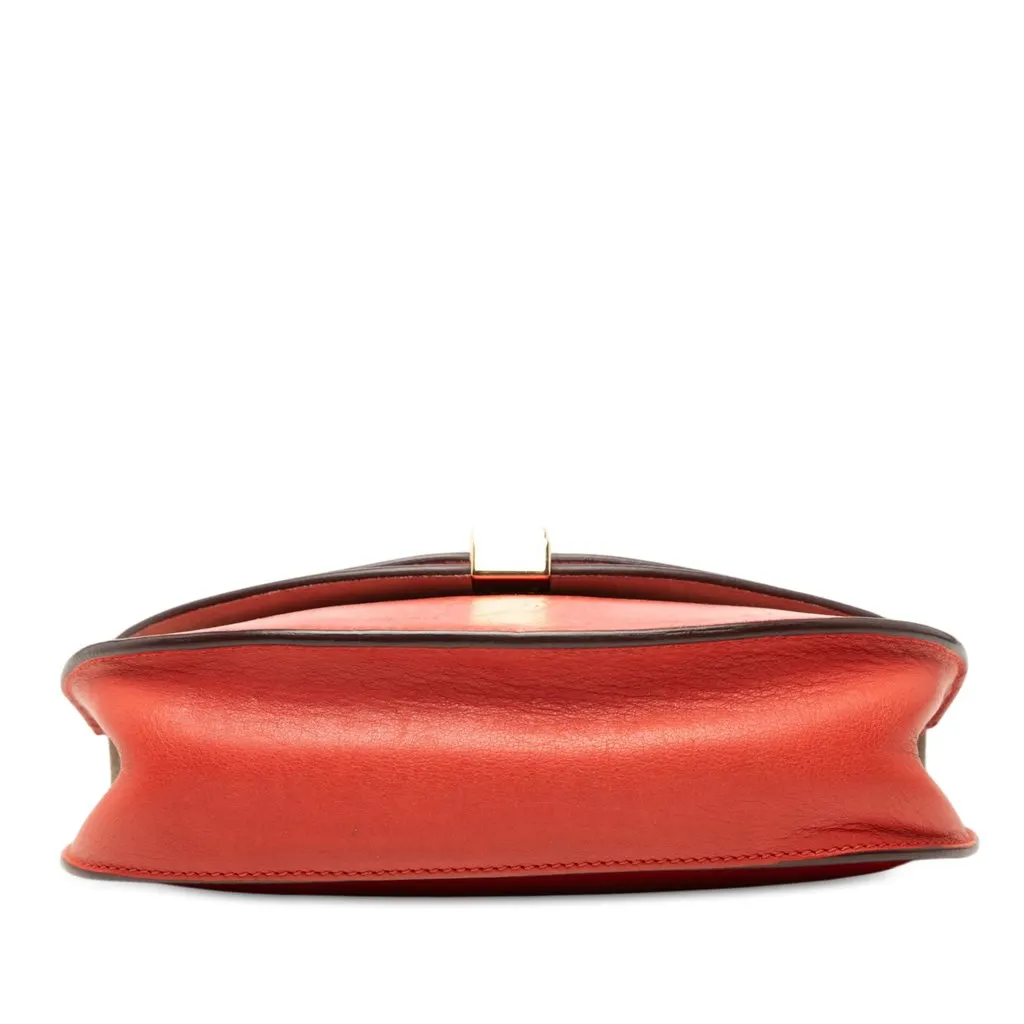 Chloé Calfskin Georgia Double Flap Crossbody Red Leather Very good - Inside View