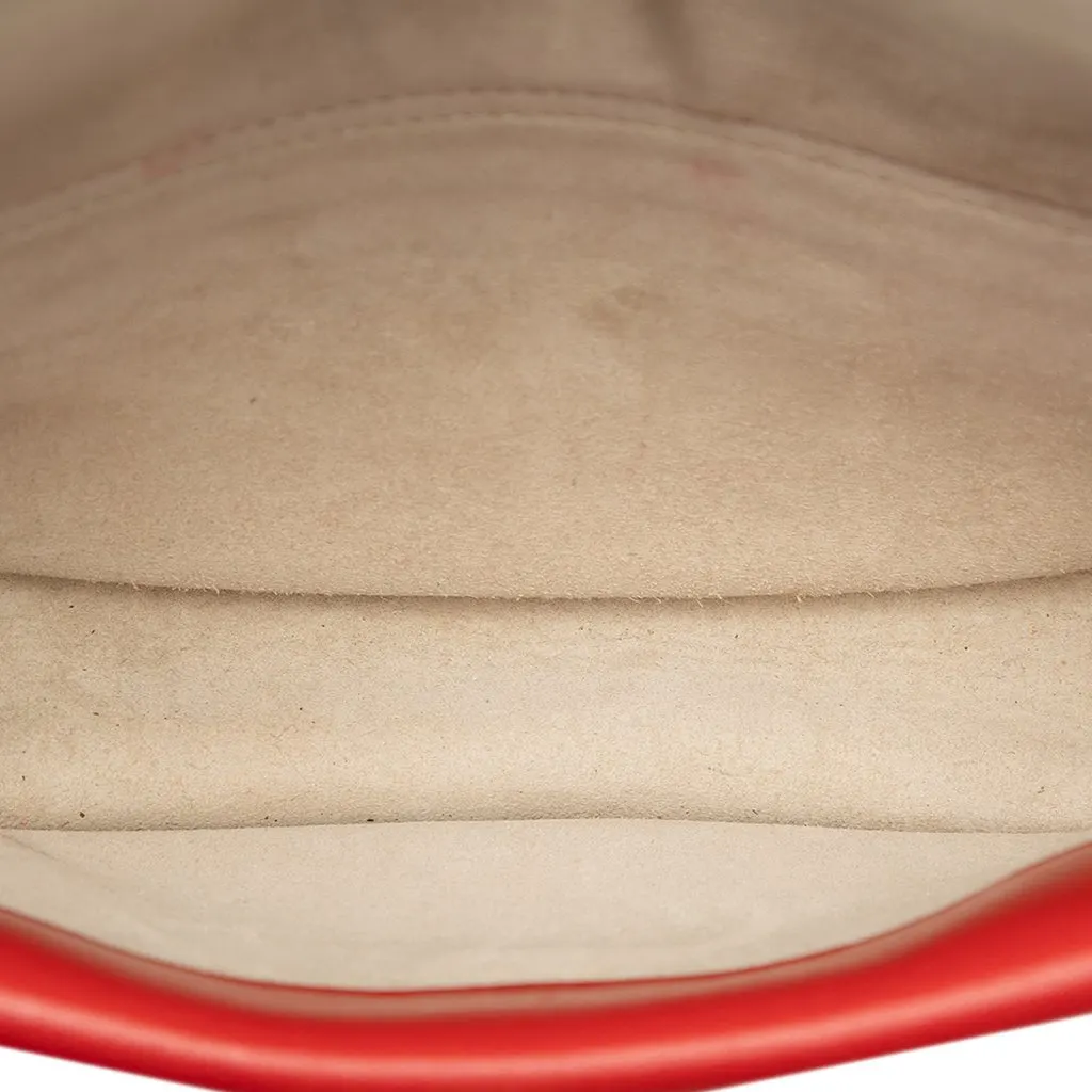 Chloé Calfskin Georgia Double Flap Crossbody Red Leather Very good - Model View